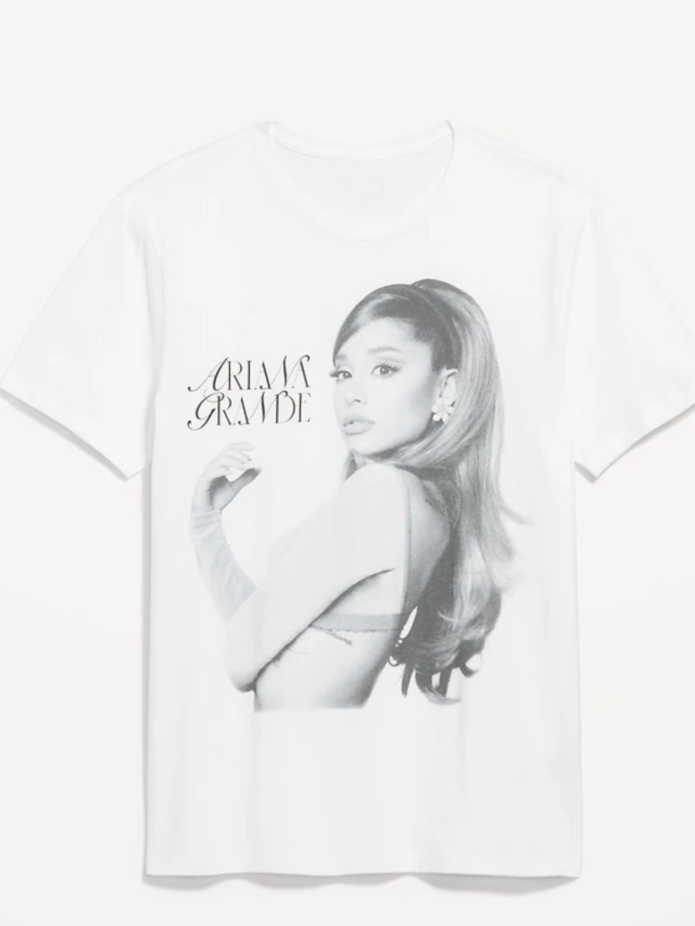 Old Navy White Ariana Grande Graphic Tee